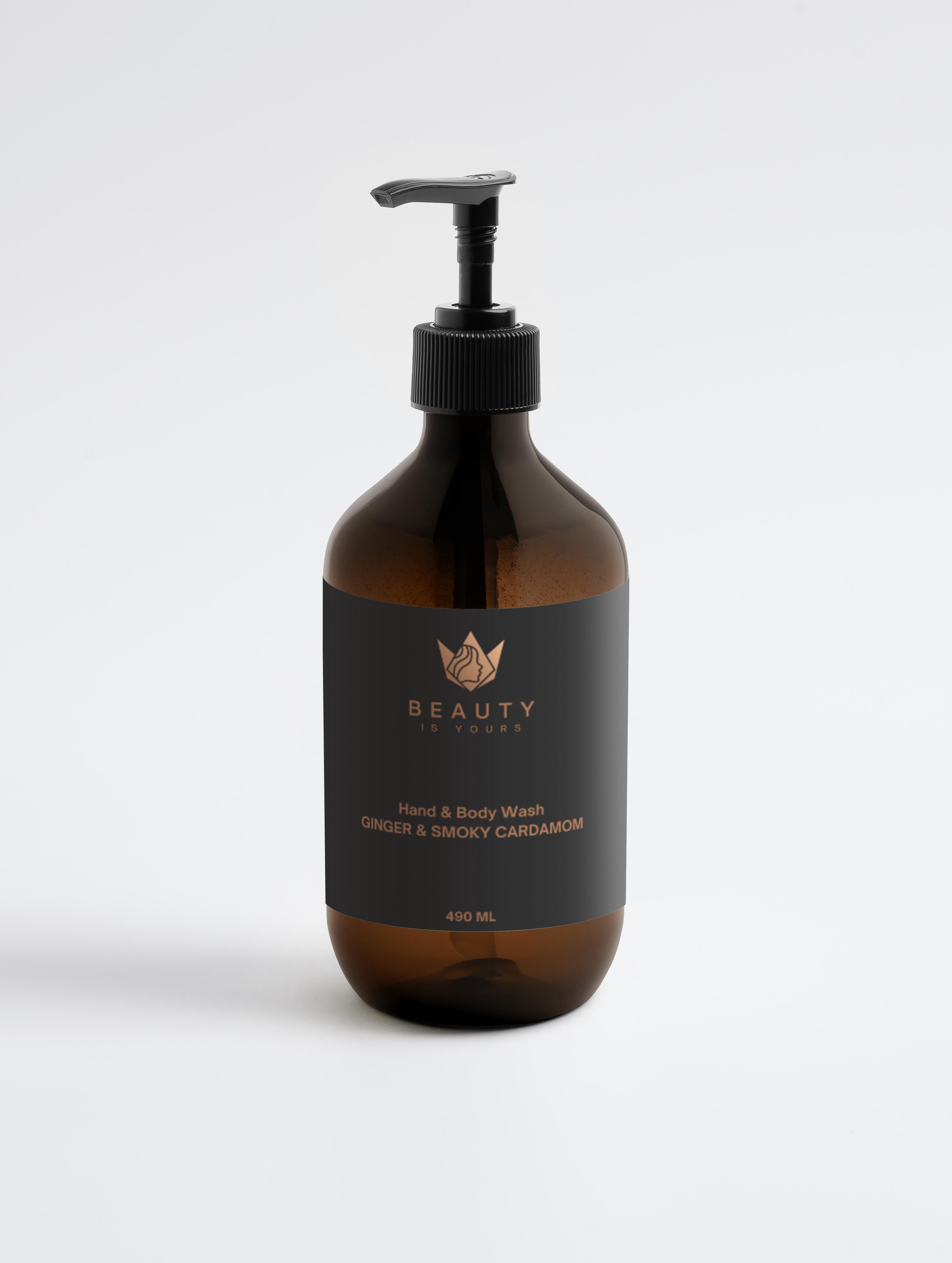Hand & Body Wash, Ginger & Smoky Cardamom - 490 ml